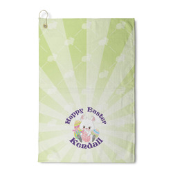 Easter Bunny Waffle Weave Golf Towel (Personalized)