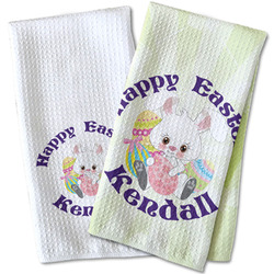 Easter Bunny Kitchen Towel - Waffle Weave (Personalized)