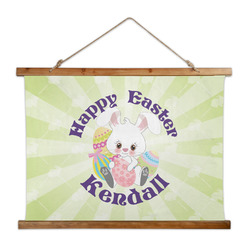 Easter Bunny Wall Hanging Tapestry - Wide (Personalized)