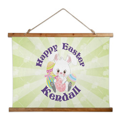 Easter Bunny Wall Hanging Tapestry - Wide (Personalized)