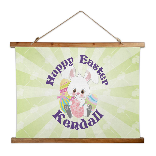 Custom Easter Bunny Wall Hanging Tapestry - Wide (Personalized)