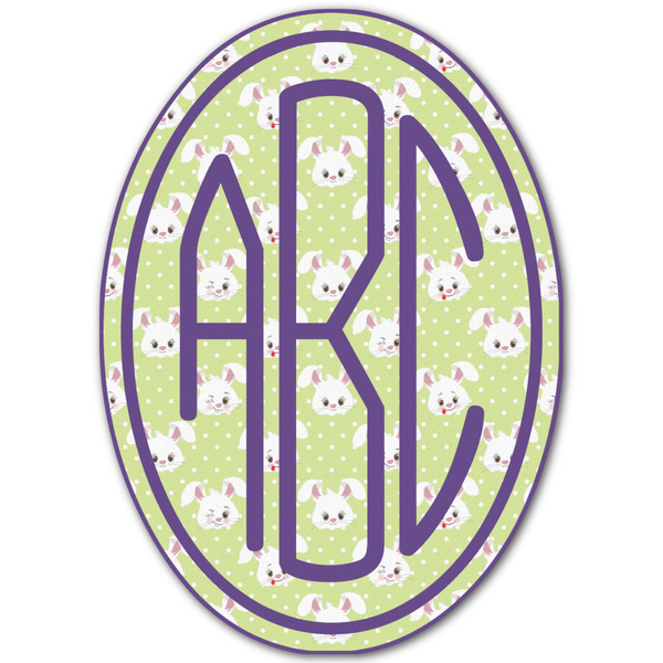 Custom Easter Bunny Monogram Decal - Large (Personalized)