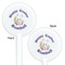 Easter Bunny White Plastic 5.5" Stir Stick - Double Sided - Round - Front & Back