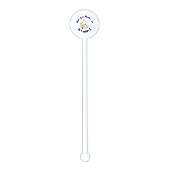 Easter Bunny White Plastic 5.5" Stir Stick - Round - Single Stick