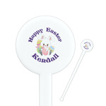 Easter Bunny Round Plastic Stir Sticks (Personalized)