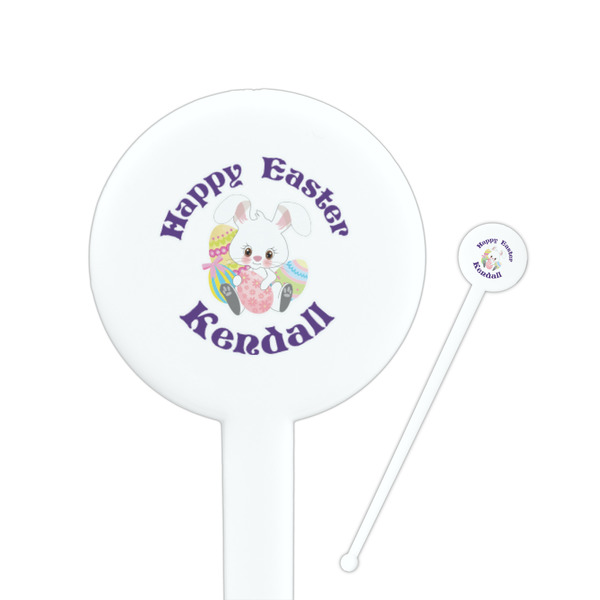 Custom Easter Bunny Round Plastic Stir Sticks (Personalized)