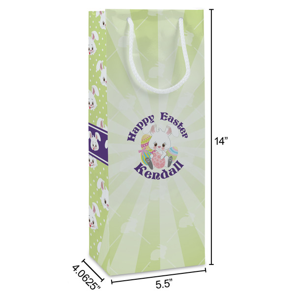 Easter Bunny Wine Gift Bag - Dimensions