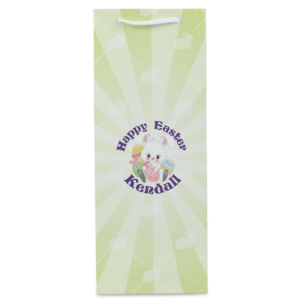 Easter Bunny Wine Gift Bag - Matte - Front