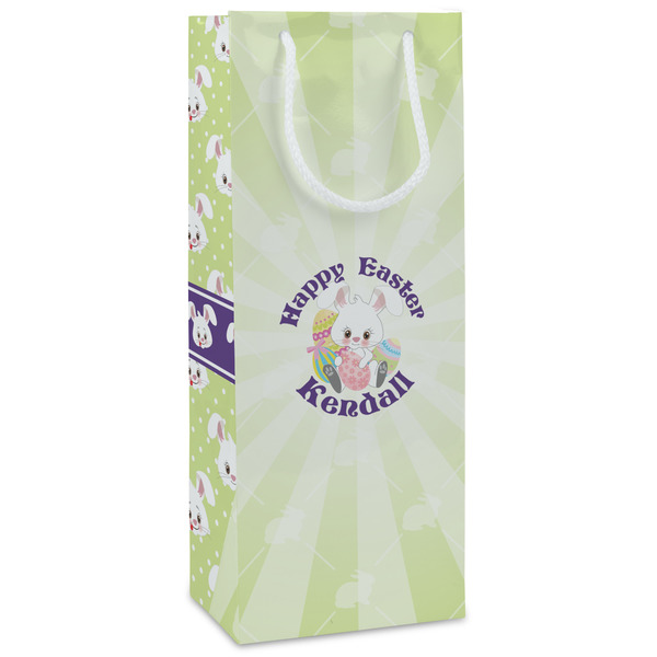 Custom Easter Bunny Wine Gift Bags - Matte (Personalized)