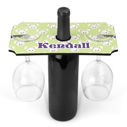 Easter Bunny Wine Bottle & Glass Holder (Personalized)