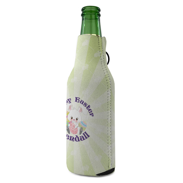 Easter Bunny Zipper Bottle Cooler - ANGLE (bottle)
