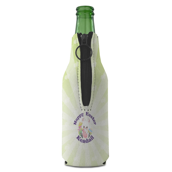 Easter Bunny Zipper Bottle Cooler - BACK (bottle)