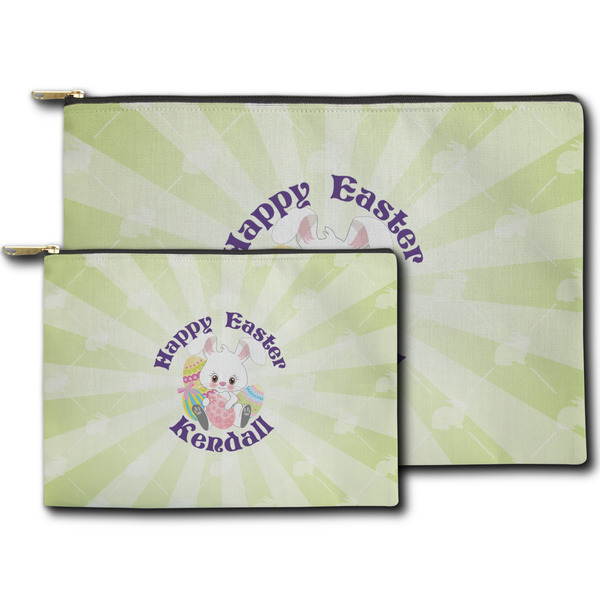 Easter Bunny Zippered Pouches - Size Comparison