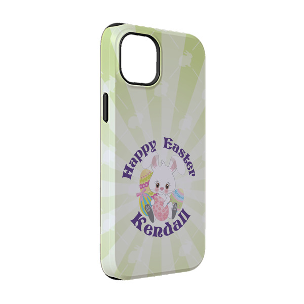 Custom Easter Bunny iPhone Case - Rubber Lined - iPhone 14 Pro (Personalized)