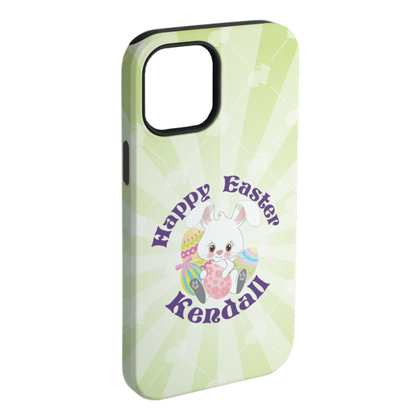 Custom Easter Bunny iPhone Case - Rubber Lined - iPhone 15 Plus (Personalized)