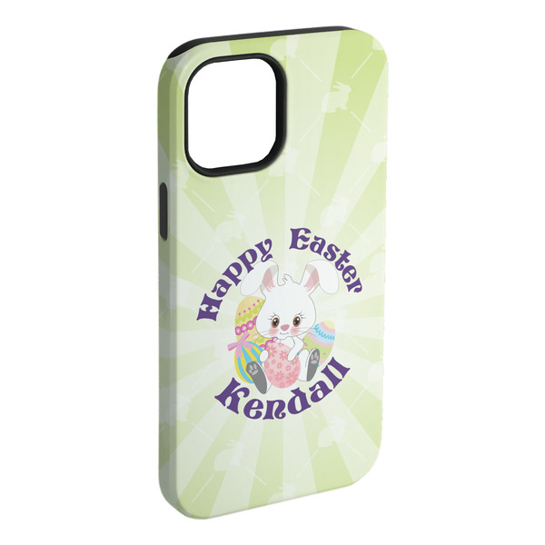 Custom Easter Bunny iPhone Case - Rubber Lined - iPhone 15 Plus (Personalized)