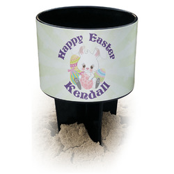 Easter Bunny Black Beach Spiker Drink Holder (Personalized)