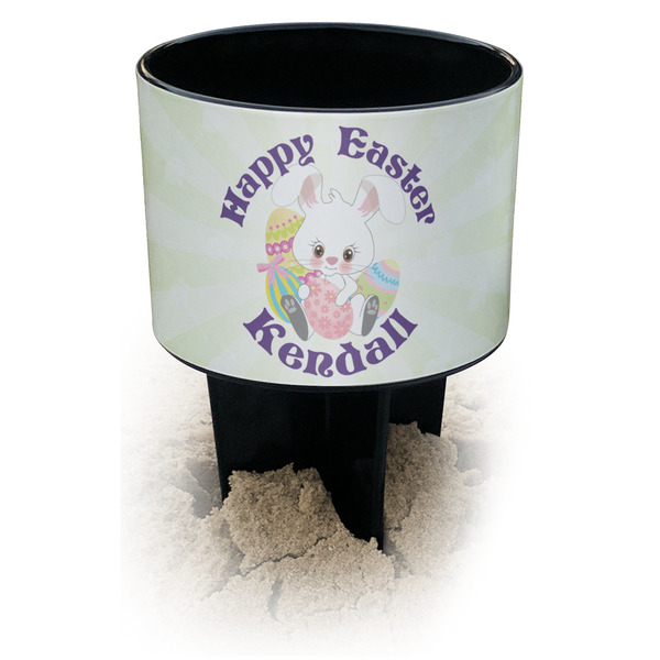 Custom Easter Bunny Black Beach Spiker Drink Holder (Personalized)