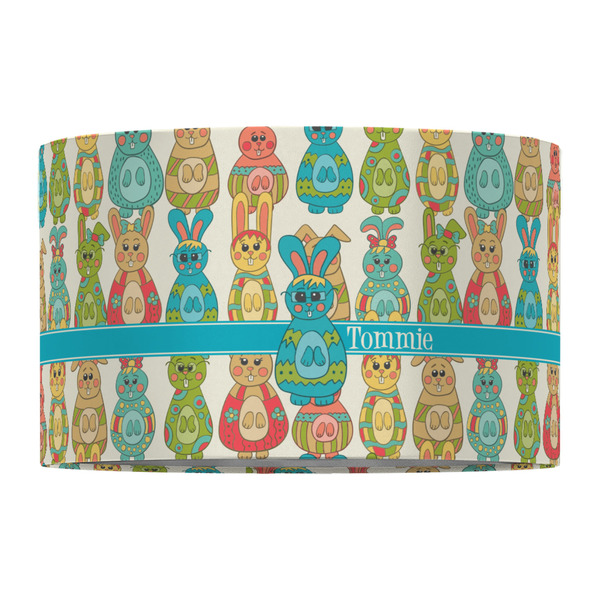 Fun Easter Bunnies 12" Drum Lampshade - FRONT (Fabric)