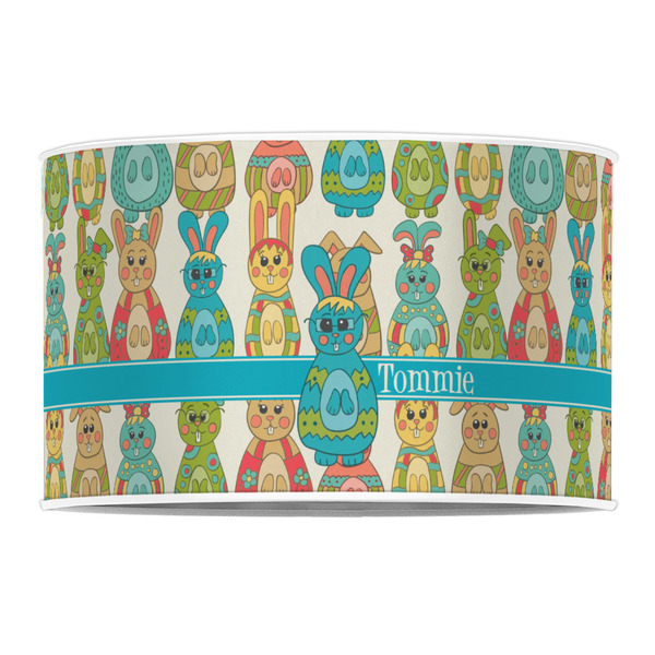 Fun Easter Bunnies 12" Drum Lampshade - FRONT (Poly Film)