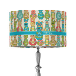 Fun Easter Bunnies 12" Drum Lamp Shade - Fabric (Personalized)