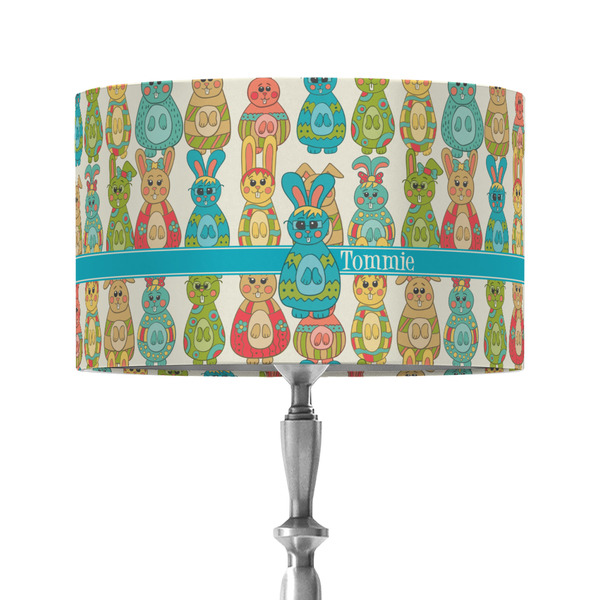 Fun Easter Bunnies 12" Drum Lampshade - ON STAND (Fabric)