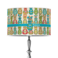 Fun Easter Bunnies 12" Drum Lamp Shade - Poly-film (Personalized)