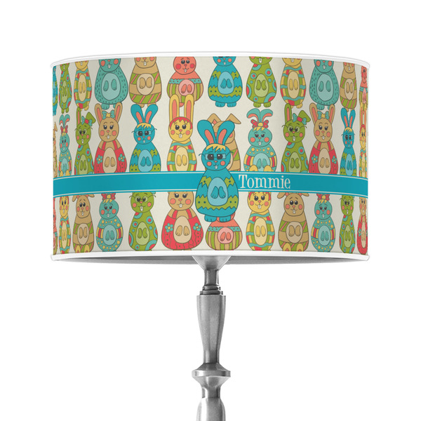 Custom Fun Easter Bunnies 12" Drum Lamp Shade - Poly-film (Personalized)