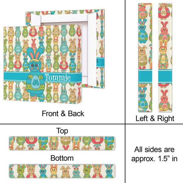 Fun Easter Bunnies 12x12 - Canvas Print - Approval