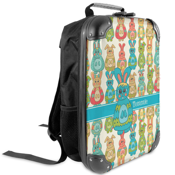 Custom Fun Easter Bunnies Kids Hard Shell Backpack (Personalized)