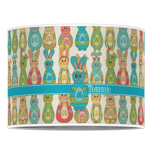 Fun Easter Bunnies 16" Drum Lampshade - FRONT (Poly Film)