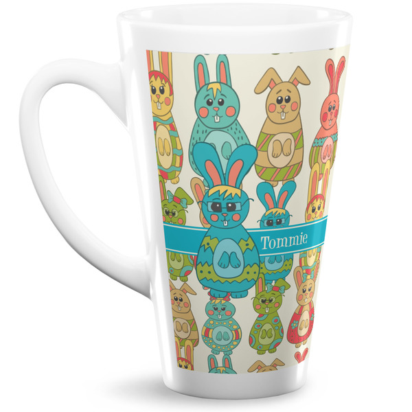 Custom Fun Easter Bunnies 16 Oz Latte Mug (Personalized)