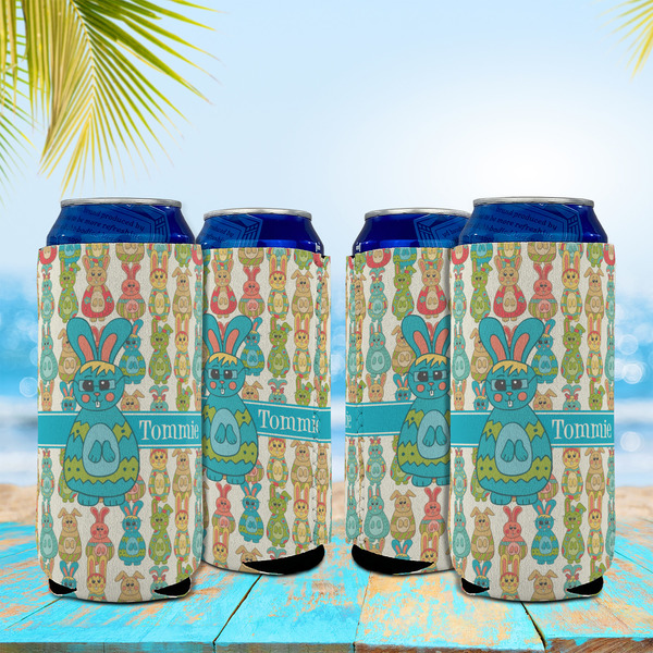 Fun Easter Bunnies 16oz Can Sleeve - Set of 4 - LIFESTYLE