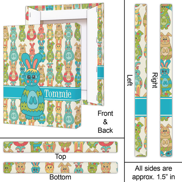 Fun Easter Bunnies 16x20 - Canvas Print - Approval