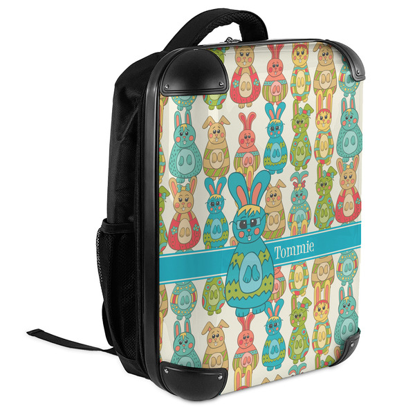 Fun Easter Bunnies 18" Hard Shell Backpacks - ANGLED VIEW