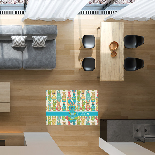 Fun Easter Bunnies 2'x3' Indoor Area Rugs - IN CONTEXT