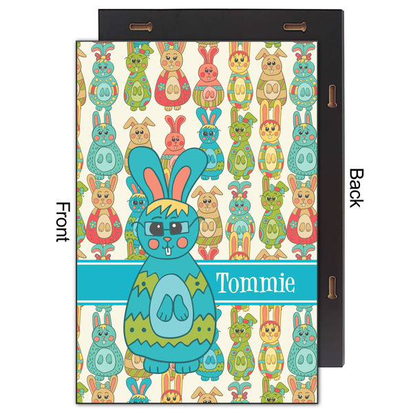 Fun Easter Bunnies 20x30 Wood Print - Front & Back View