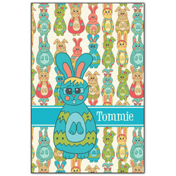 Fun Easter Bunnies Wood Print - 20x30 (Personalized)