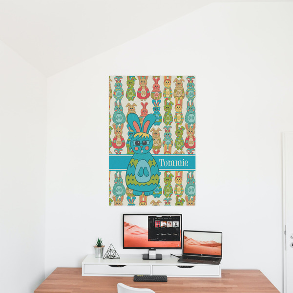 Fun Easter Bunnies 24x36 - Matte Poster - On the Wall