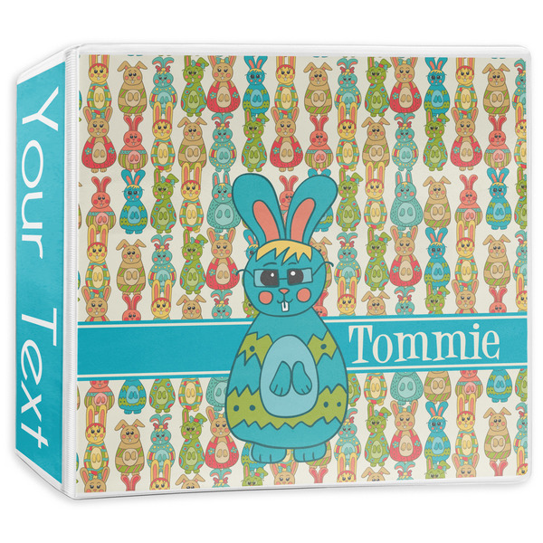 Custom Fun Easter Bunnies 3-Ring Binder - 3 inch (Personalized)