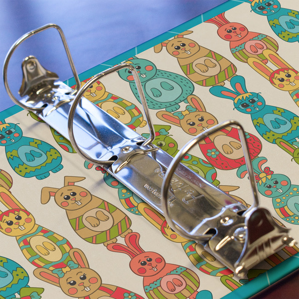 Fun Easter Bunnies 3 Ring Binders - Full Wrap - 2" - DETAIL