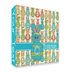 Fun Easter Bunnies 3 Ring Binder - Full Wrap (Personalized)