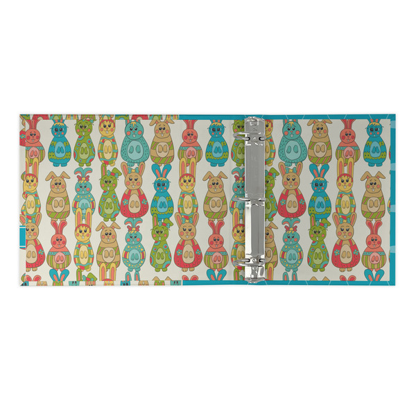 Fun Easter Bunnies 3 Ring Binders - Full Wrap - 2" - OPEN INSIDE