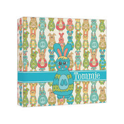 Fun Easter Bunnies Canvas Print - 8x8 (Personalized)