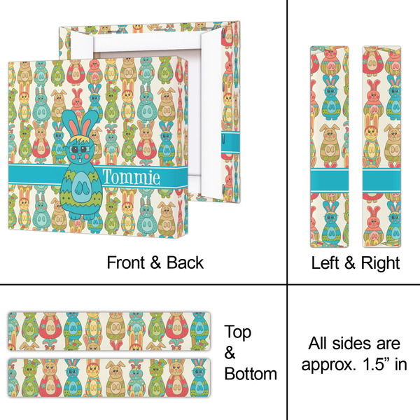 Fun Easter Bunnies 8x8 - Canvas Print - Approval