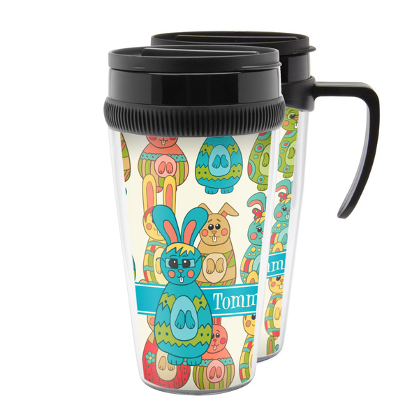 Custom Fun Easter Bunnies Acrylic Travel Mug (Personalized)