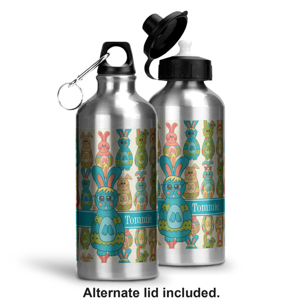 Fun Easter Bunnies Aluminum Water Bottle - Alternate lid options