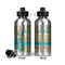 Fun Easter Bunnies Aluminum Water Bottle - Front and Back