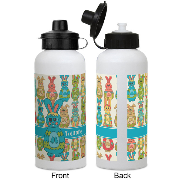 Fun Easter Bunnies Aluminum Water Bottle - White APPROVAL