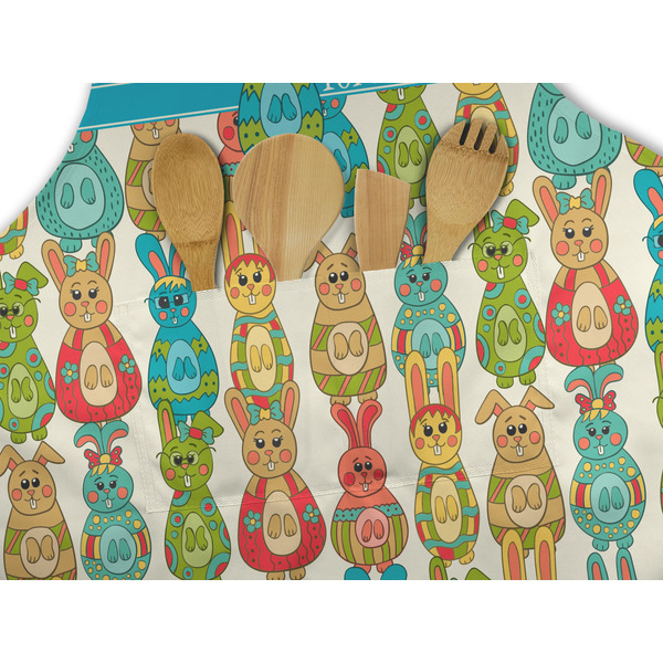 Fun Easter Bunnies Apron - Pocket Detail with Props